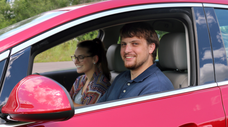 Image of man in car